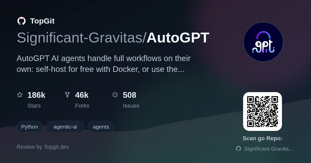 TopGit review image for Significant-Gravitas/AutoGPT