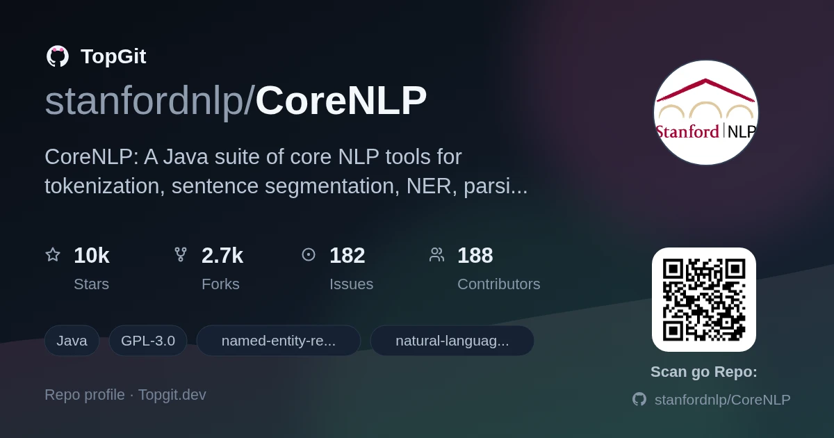 TopGit repo profile image for stanfordnlp/CoreNLP