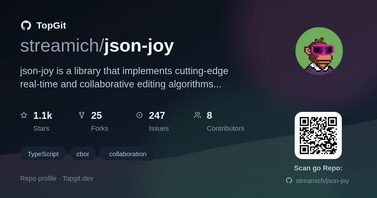 TopGit repo profile image for streamich/json-joy