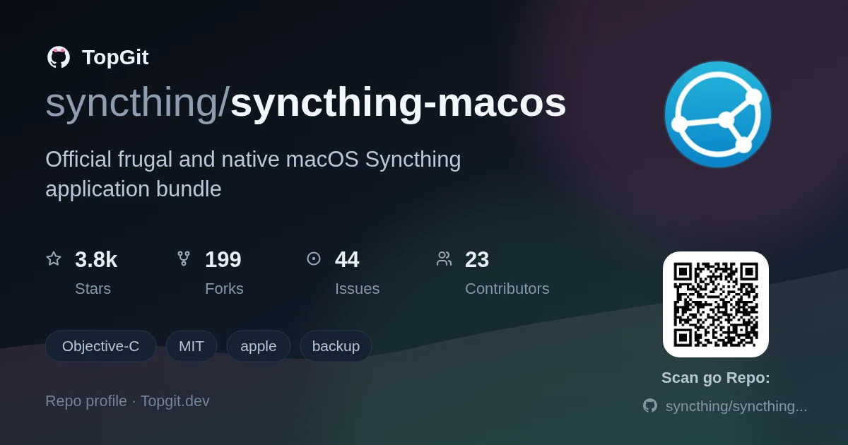 TopGit repo profile image for syncthing/syncthing-macos