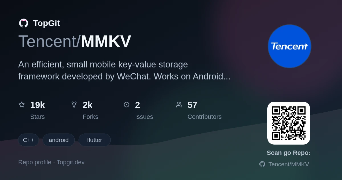 TopGit repo profile image for Tencent/MMKV