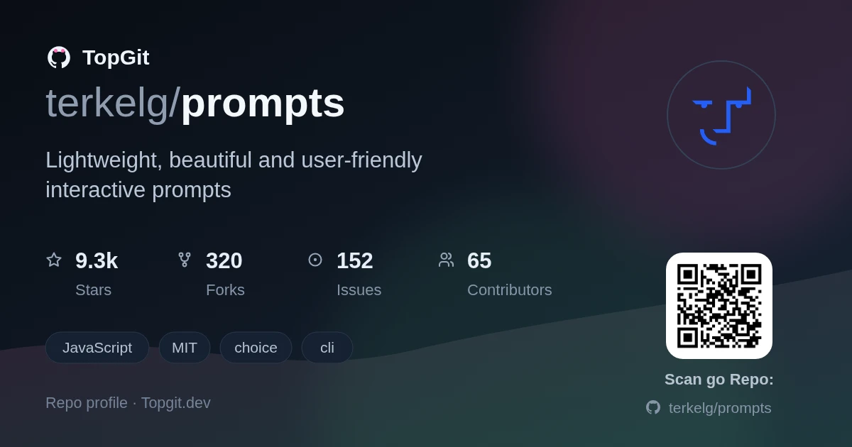 TopGit repo profile image for terkelg/prompts