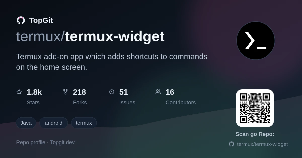 TopGit repo profile image for termux/termux-widget