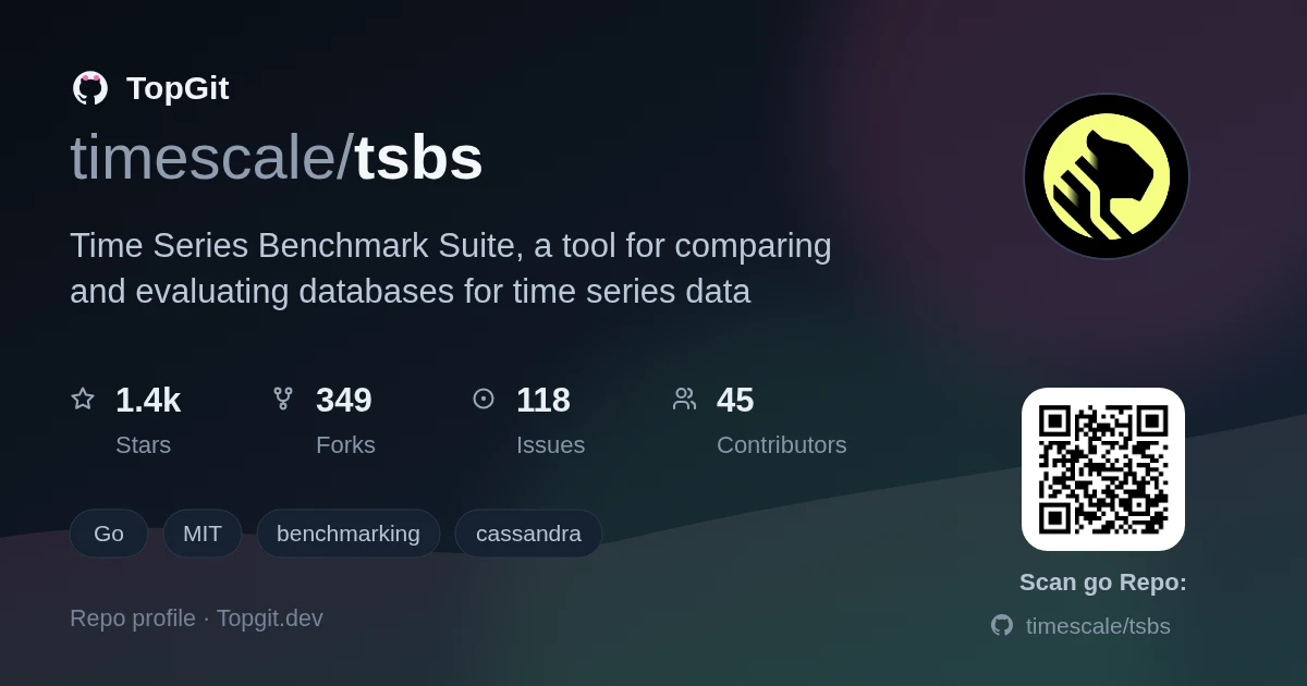 TopGit repo profile image for timescale/tsbs