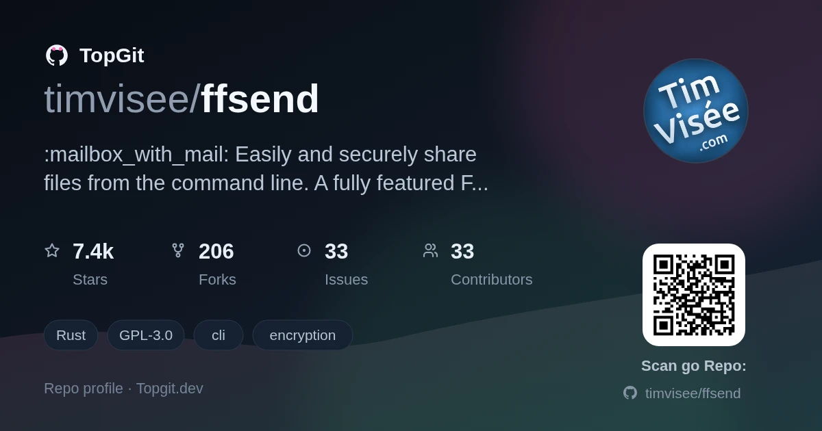 TopGit repo profile image for timvisee/ffsend