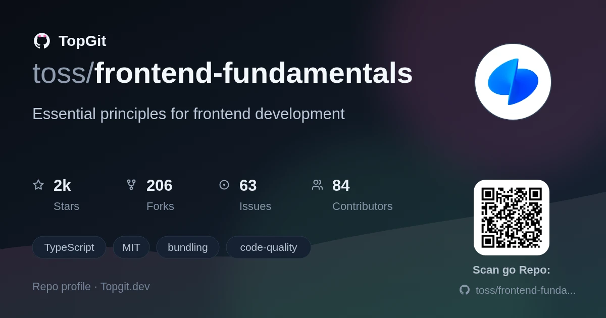 TopGit repo profile image for toss/frontend-fundamentals