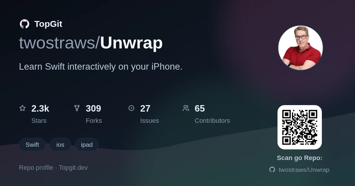 TopGit repo profile image for twostraws/Unwrap