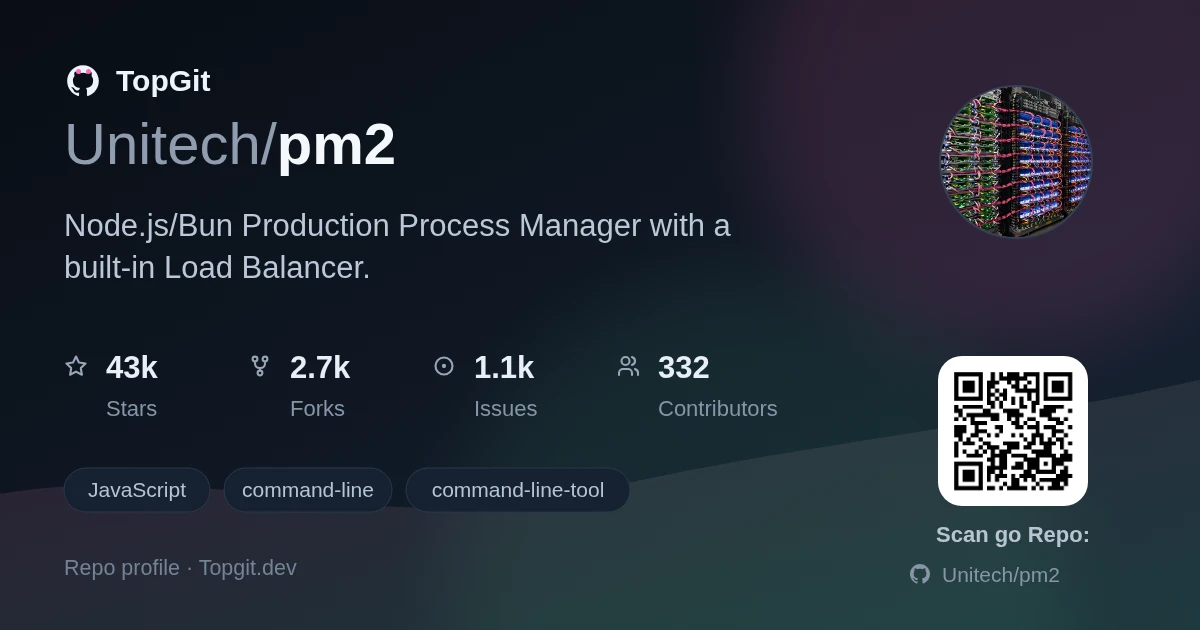 TopGit repo profile image for Unitech/pm2