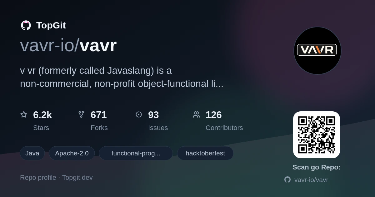 TopGit repo profile image for vavr-io/vavr