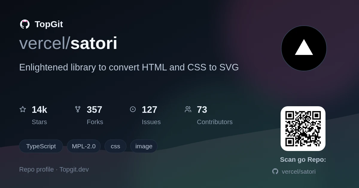 TopGit repo profile image for vercel/satori