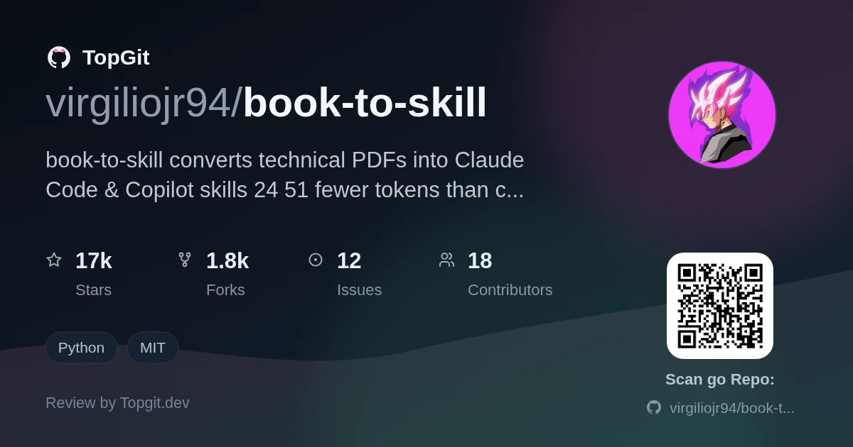 TopGit review image for virgiliojr94/book-to-skill
