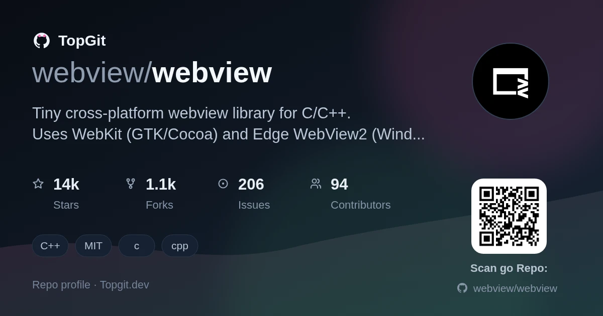 TopGit repo profile image for webview/webview