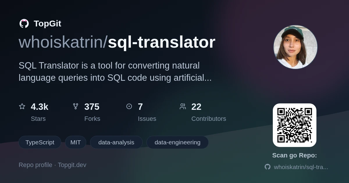 TopGit repo profile image for whoiskatrin/sql-translator