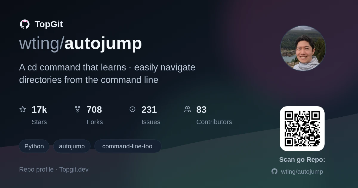 TopGit repo profile image for wting/autojump