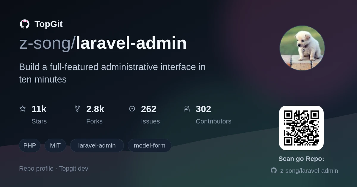 TopGit repo profile image for z-song/laravel-admin