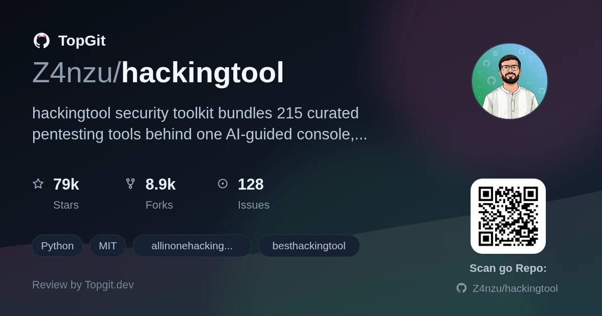 TopGit review image for Z4nzu/hackingtool