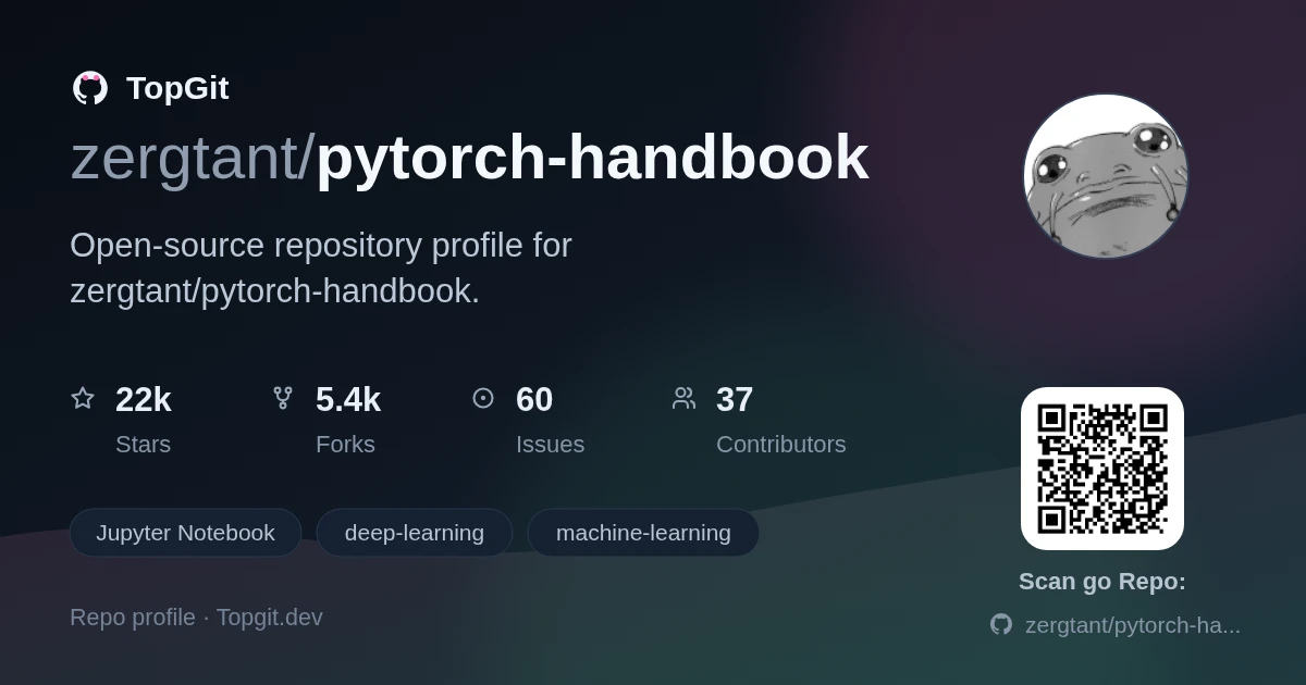 TopGit repo profile image for zergtant/pytorch-handbook