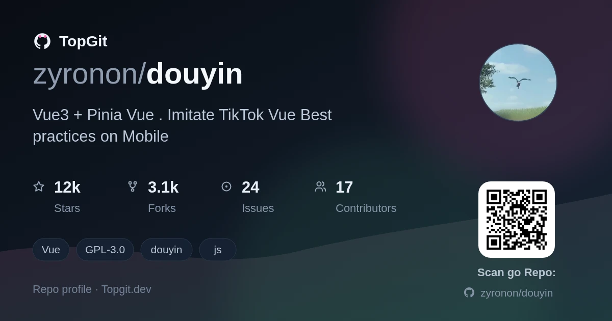 TopGit repo profile image for zyronon/douyin
