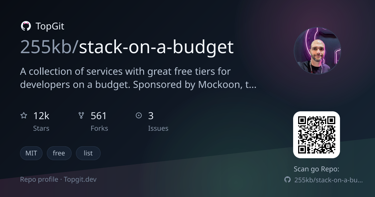 TopGit repo profile image for 255kb/stack-on-a-budget