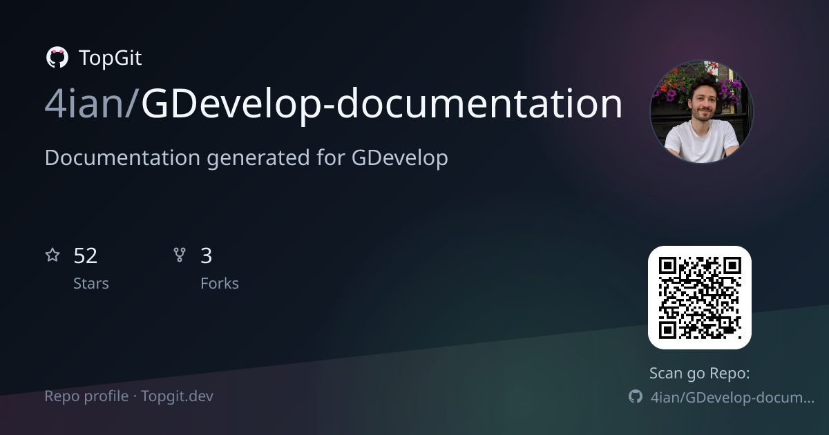 TopGit repo profile image for 4ian/GDevelop-documentation