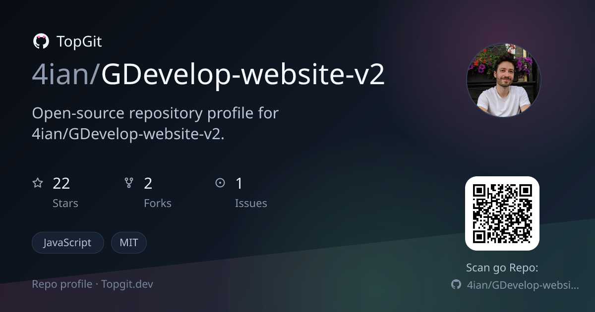 TopGit repo profile image for 4ian/GDevelop-website-v2
