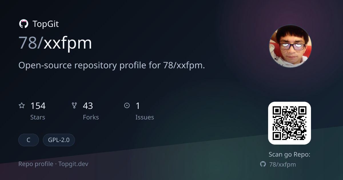 TopGit repo profile image for 78/xxfpm
