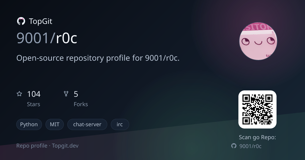 TopGit repo profile image for 9001/r0c