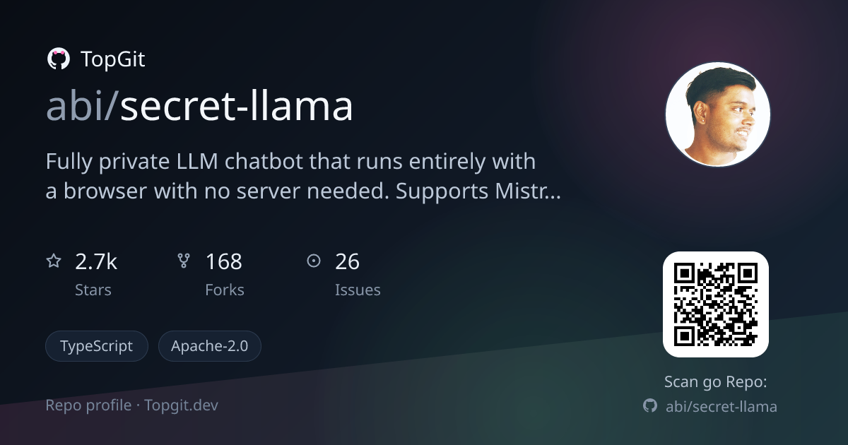 TopGit repo profile image for abi/secret-llama