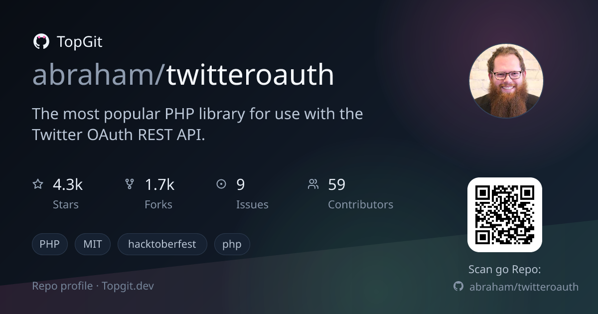 TopGit repo profile image for abraham/twitteroauth