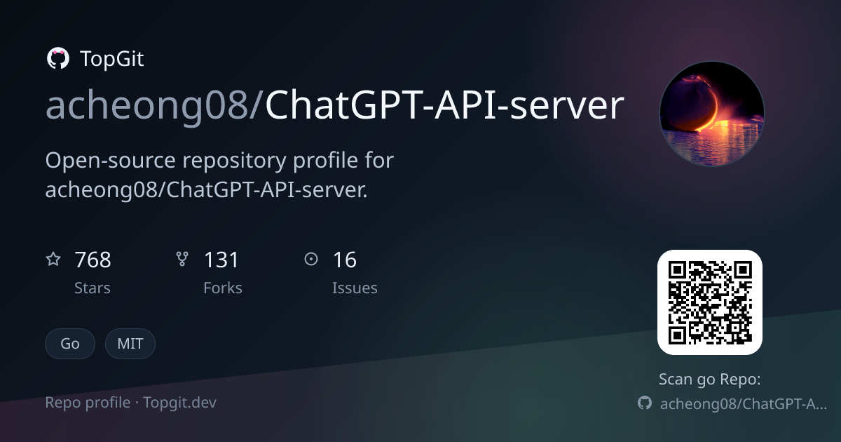 TopGit repo profile image for acheong08/ChatGPT-API-server