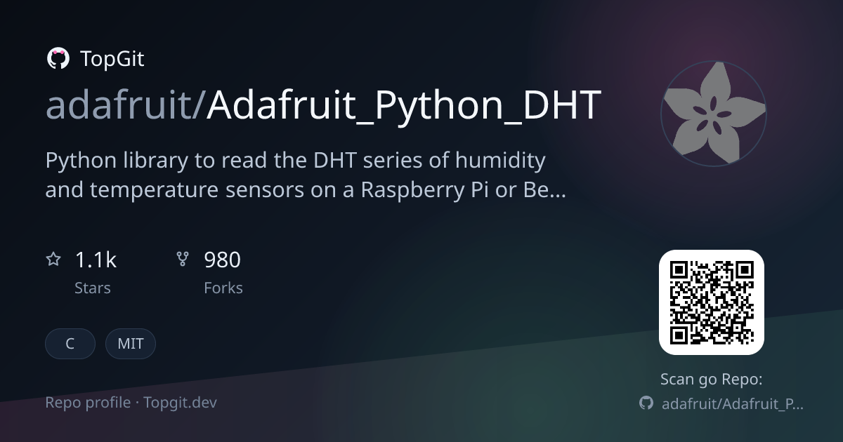 TopGit repo profile image for adafruit/Adafruit_Python_DHT