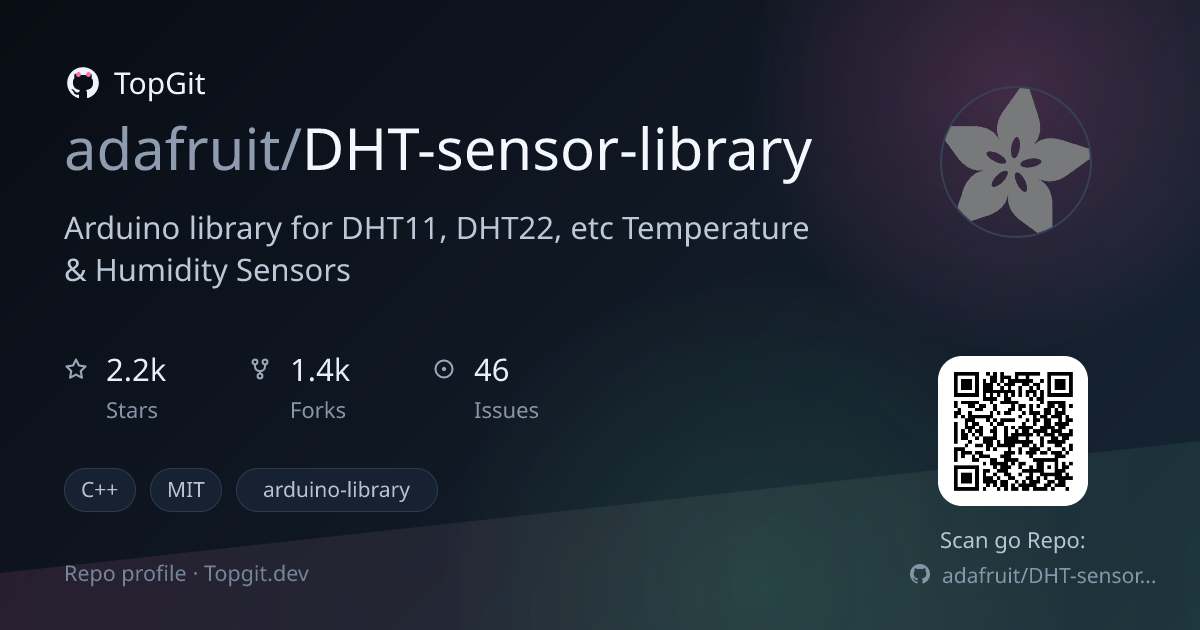 TopGit repo profile image for adafruit/DHT-sensor-library