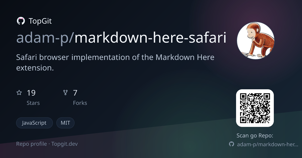 TopGit repo profile image for adam-p/markdown-here-safari