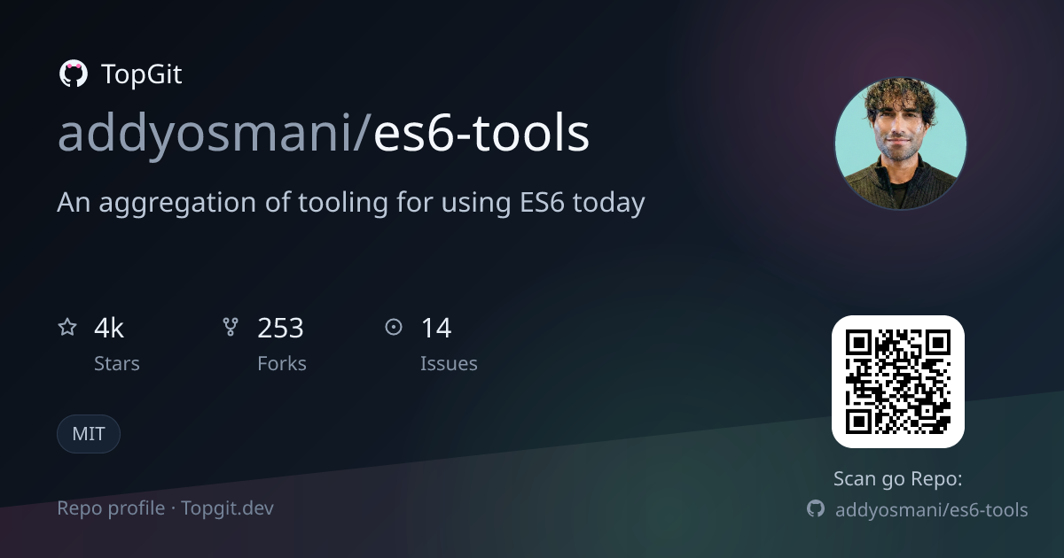 TopGit repo profile image for addyosmani/es6-tools