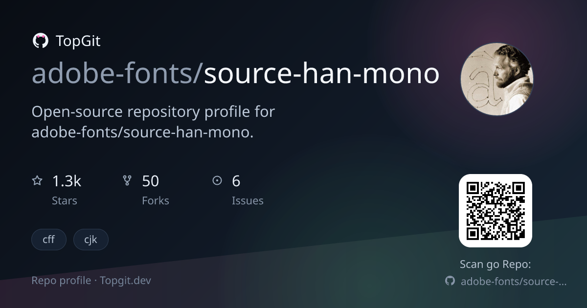 TopGit repo profile image for adobe-fonts/source-han-mono