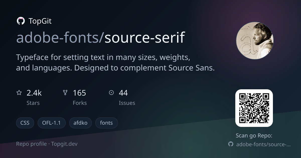TopGit repo profile image for adobe-fonts/source-serif