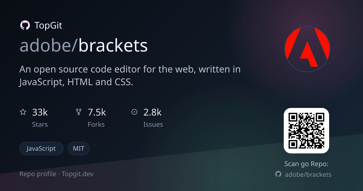 TopGit repo profile image for adobe/brackets