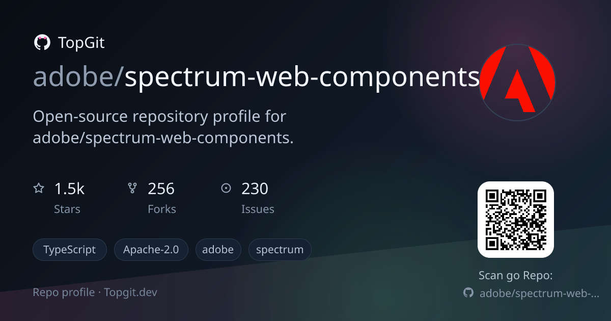 TopGit repo profile image for adobe/spectrum-web-components