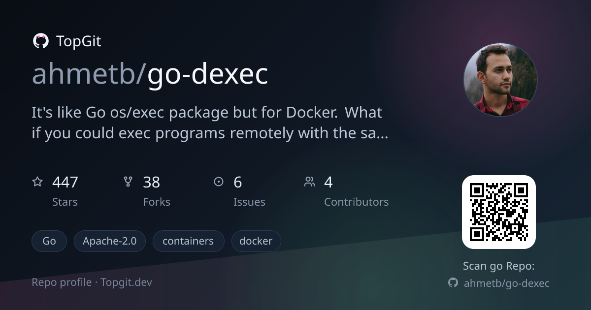 TopGit repo profile image for ahmetb/go-dexec