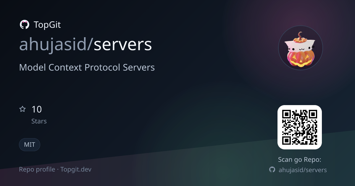 TopGit repo profile image for ahujasid/servers