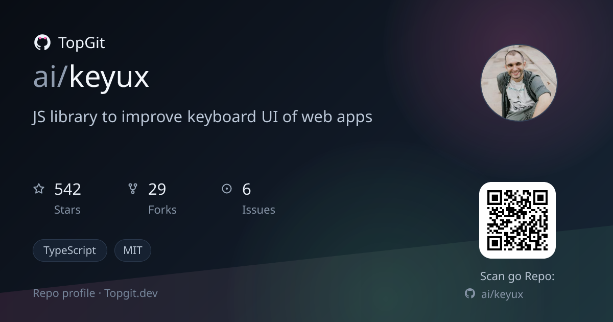 TopGit repo profile image for ai/keyux