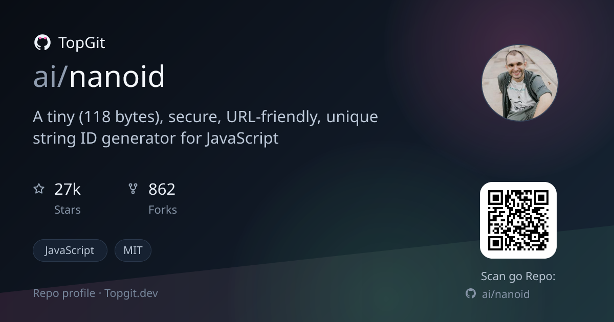 TopGit repo profile image for ai/nanoid
