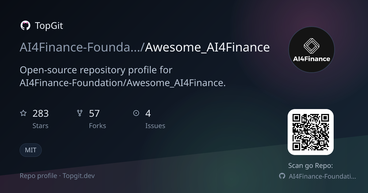 TopGit repo profile image for AI4Finance-Foundation/Awesome_AI4Finance