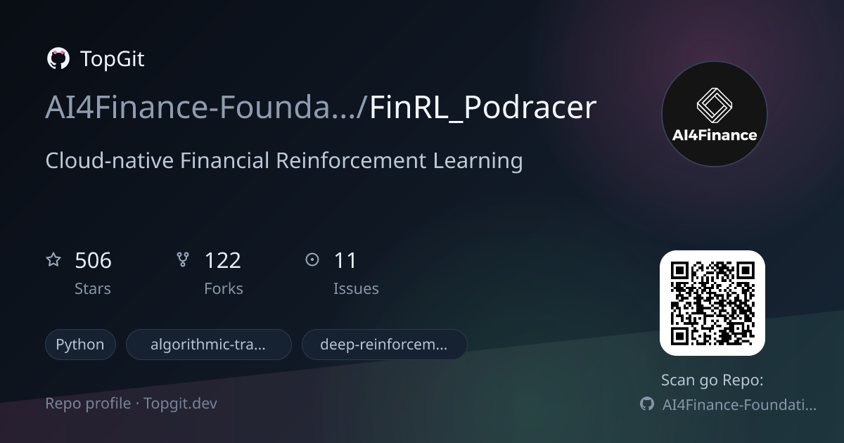 TopGit repo profile image for AI4Finance-Foundation/FinRL_Podracer