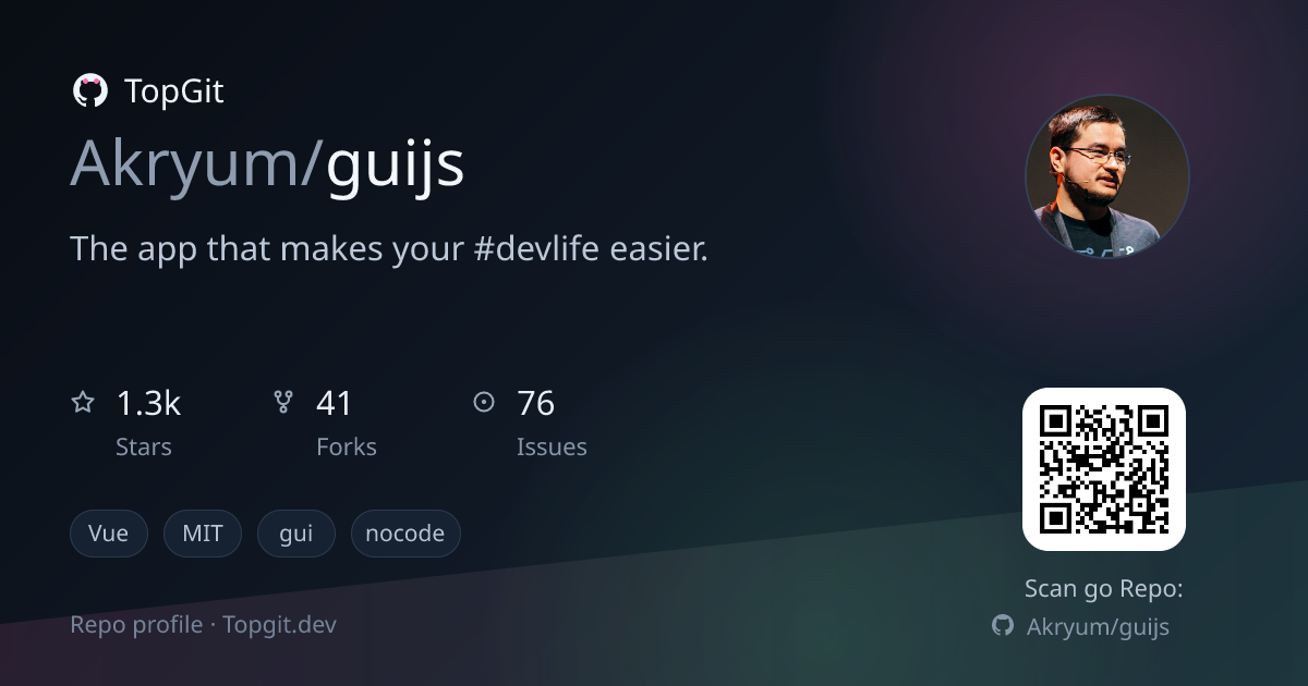TopGit repo profile image for Akryum/guijs