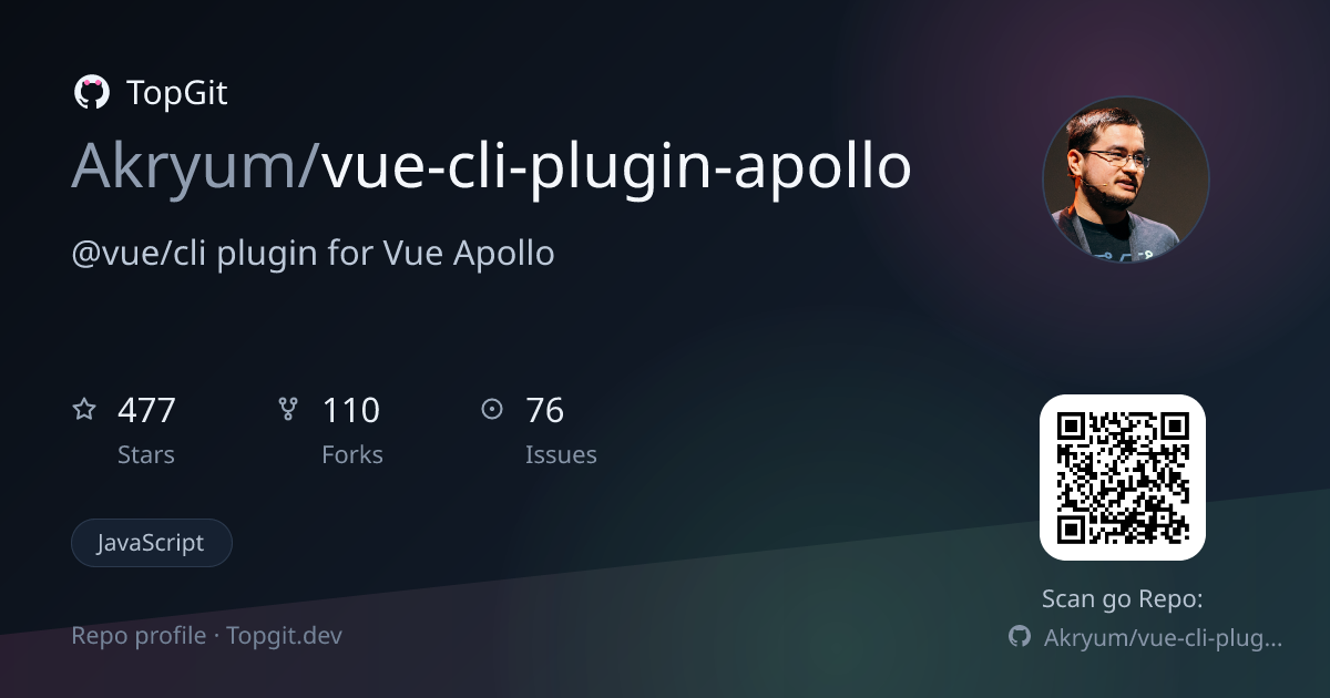TopGit repo profile image for Akryum/vue-cli-plugin-apollo
