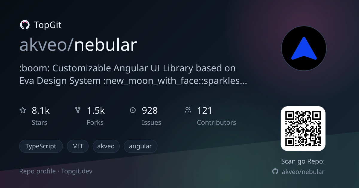 TopGit repo profile image for akveo/nebular