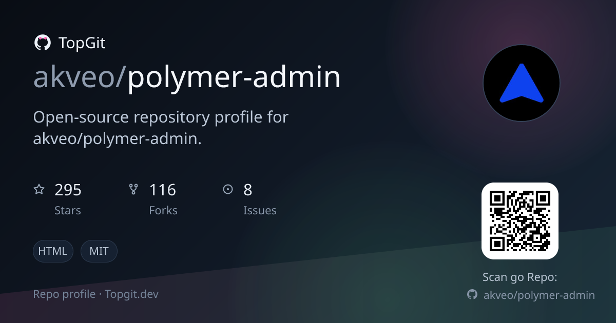 TopGit repo profile image for akveo/polymer-admin