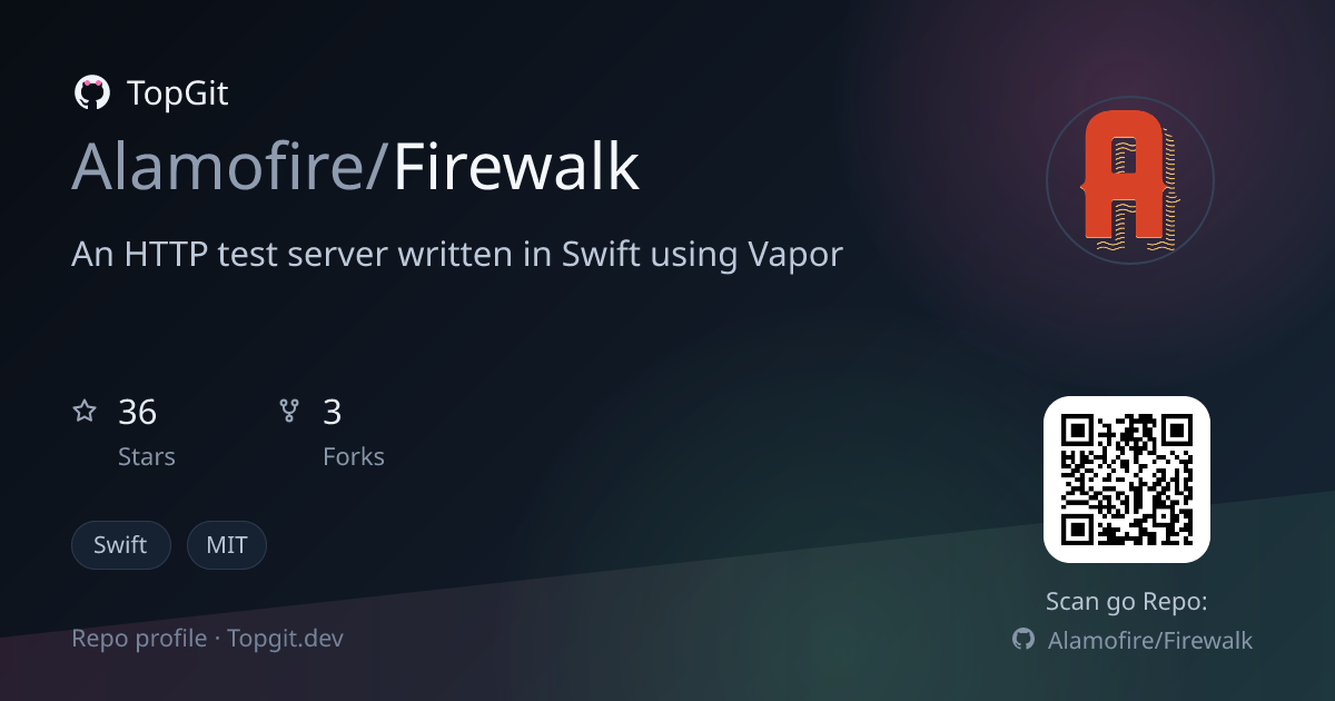 TopGit repo profile image for Alamofire/Firewalk