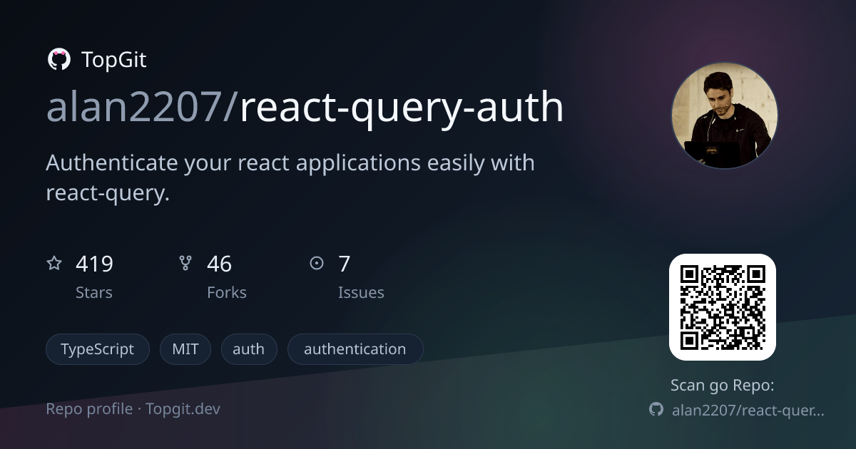 TopGit repo profile image for alan2207/react-query-auth